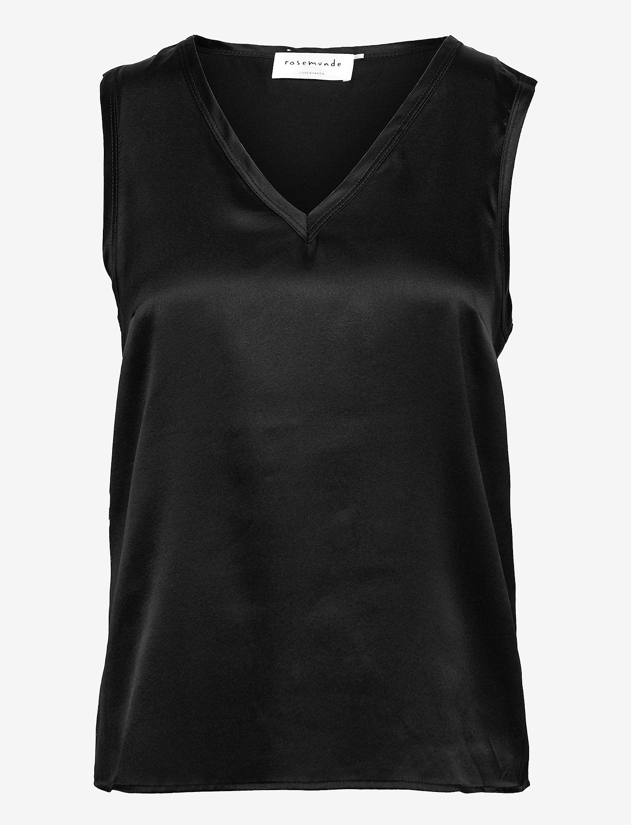 Shop Silk V-Neck Top in Black, Ivory or Vintage Powder - Rosemunde