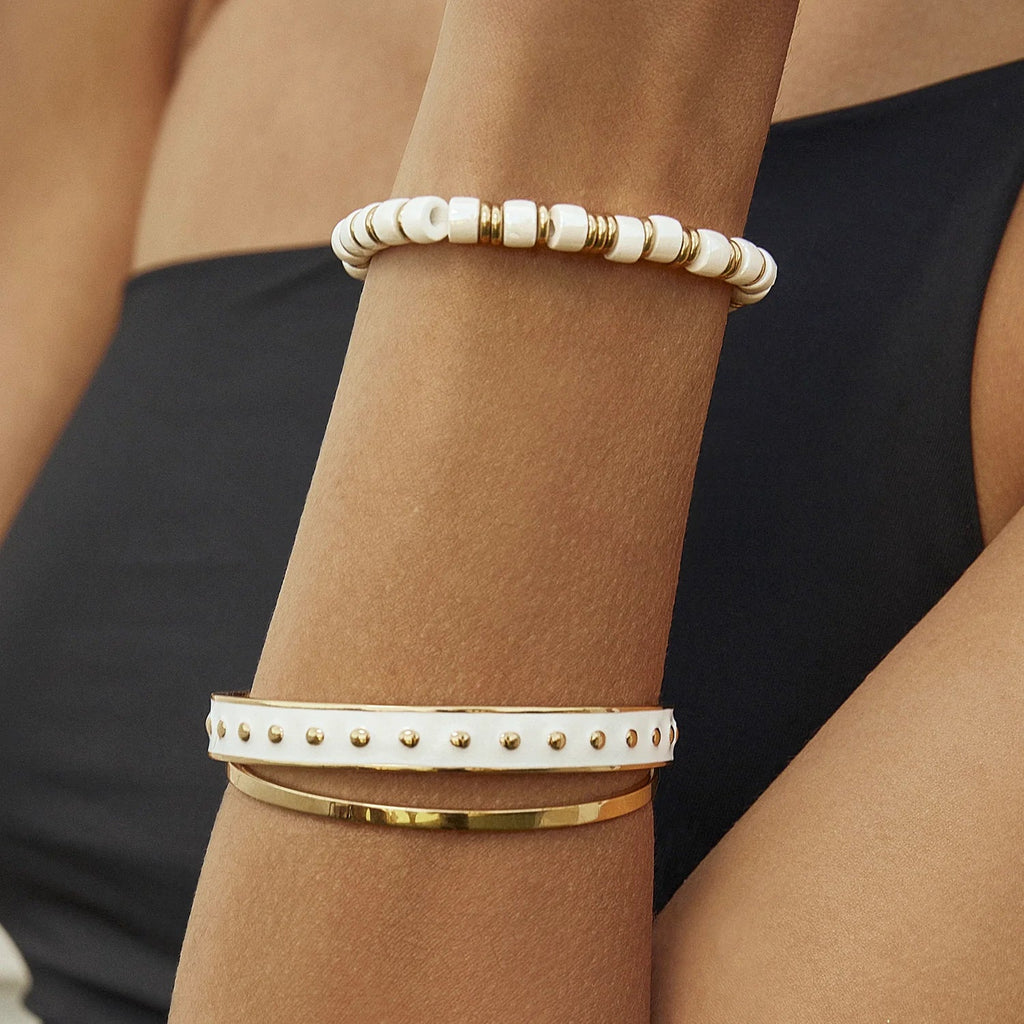 Shop Skylar Stretch Bracelet | Vanilla - Arms Of Eve