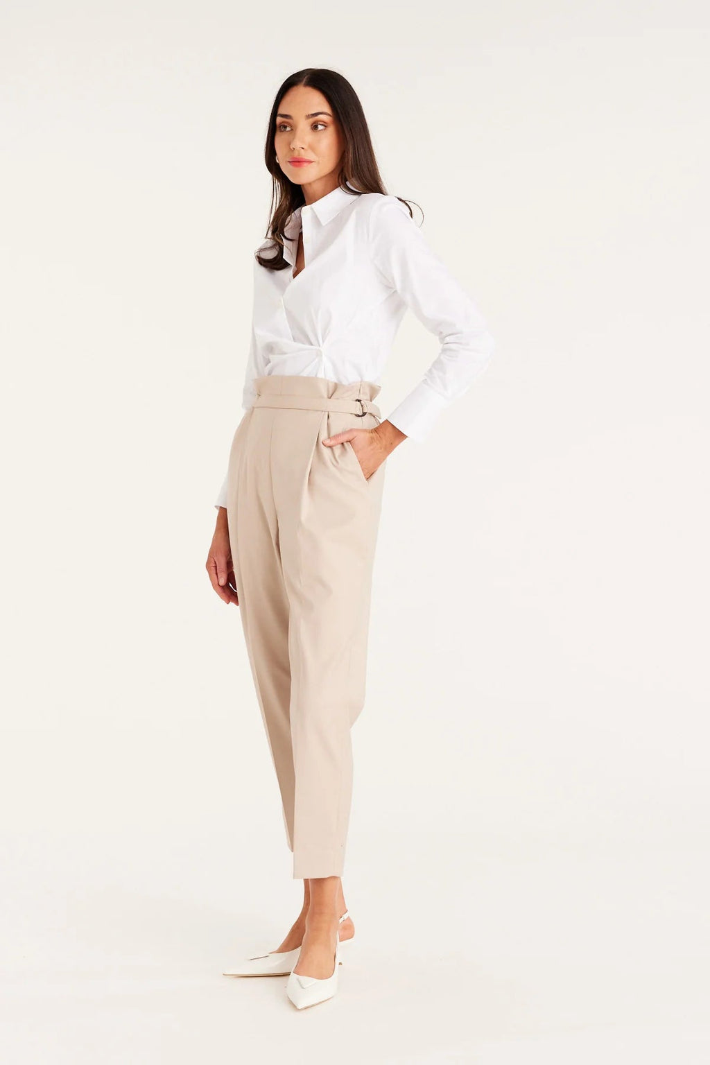 Shop Stockholm Cropped Pant | Stone - Cable Melbourne