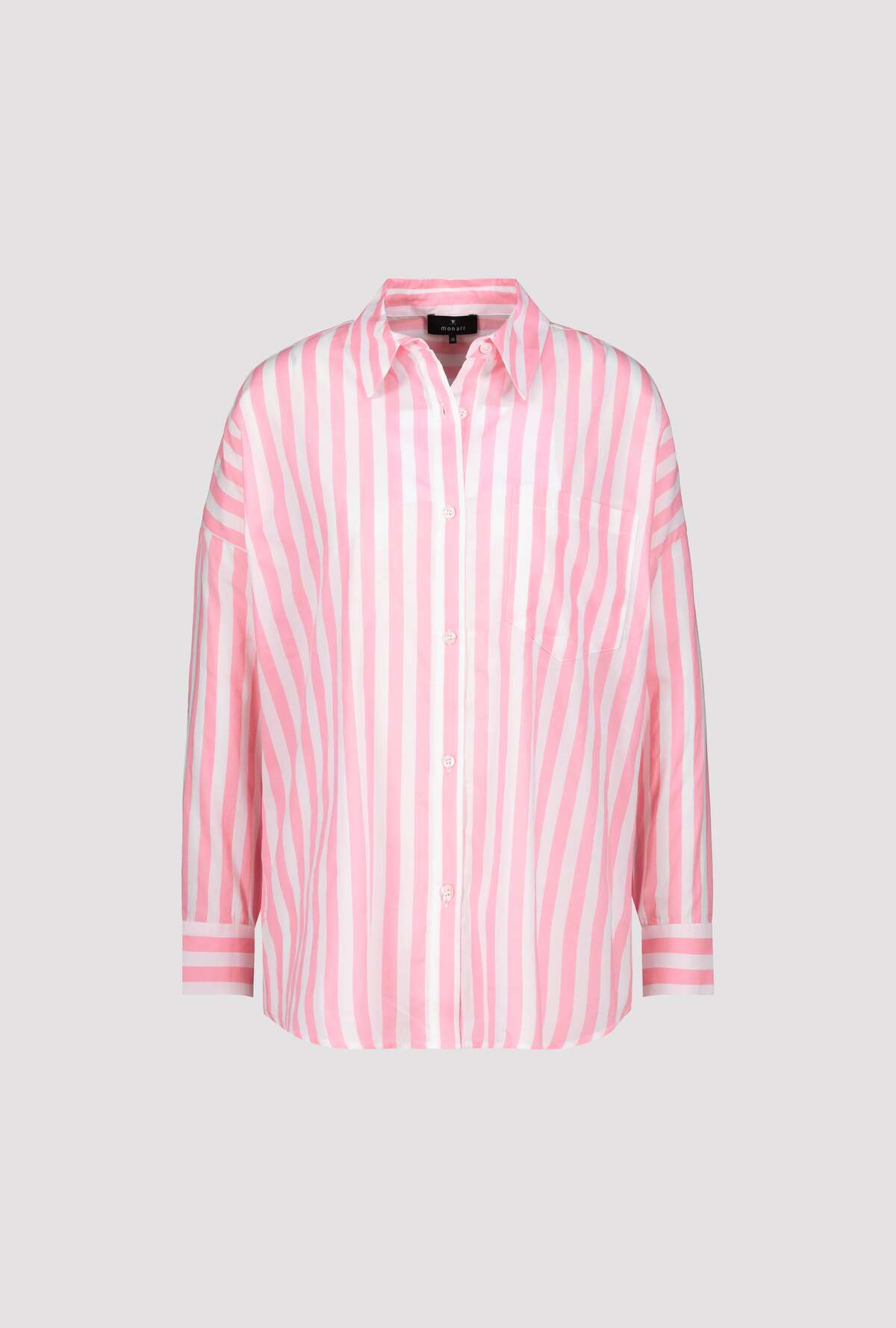 Shop Stripe Cotton Shirt | Hibiscus Pink/White - Monari