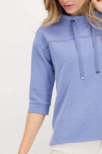 Shop Sweater with Rhinestones | Blue - Monari