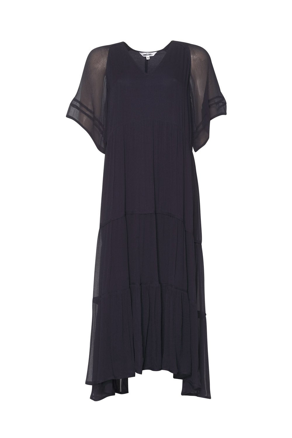 Shop Tate Midi Dress with Sleeves | Indigo - Loobies Story