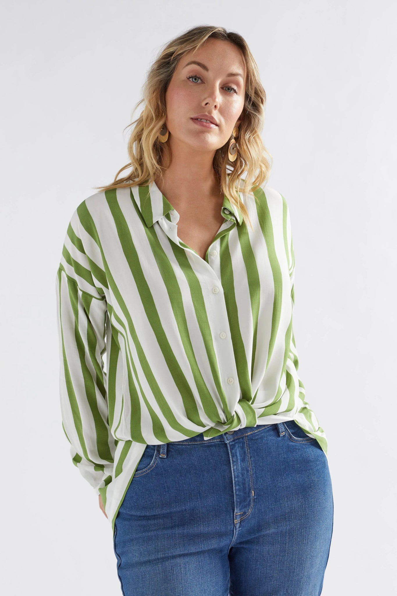 Shop Tilbe Shirt | Green/White Stripe - Elk The Label