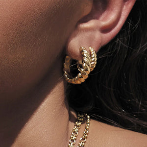 Shop Tilly Gold Hoop Earrings - Arms Of Eve