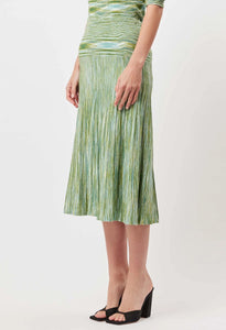 Shop Transit Rayon Knit Skirt │ Jade Space-Dyed - ONCEWAS