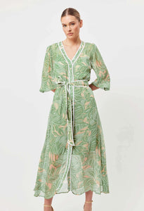 Shop Tulum Viscose Chiffon Coat Dress | Jungle Tropico - ONCEWAS