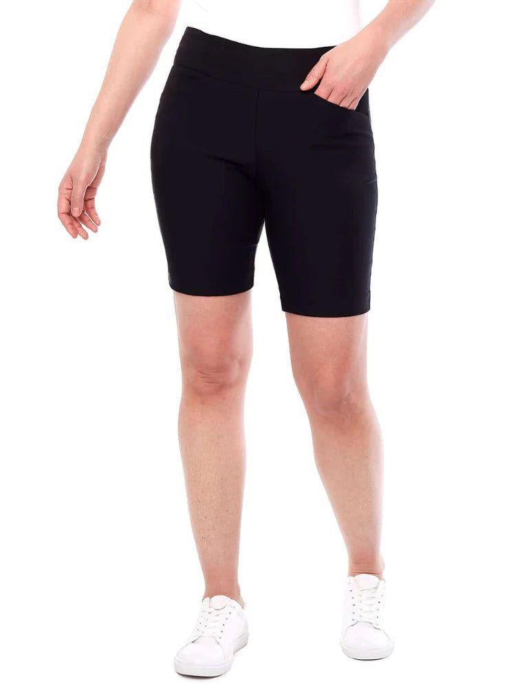 Shop Up! Shorts Pull On Style 67228 | Black / Navy / White - Up Pants