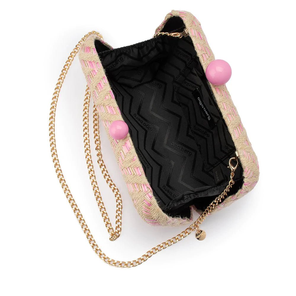 Shop Valeria Chevron Clutch | Pink - Olga Berg
