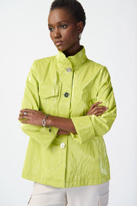 Shop Water-Resistant Novelty Boxy Jacket Style 241925 | Key Lime - Joseph Ribkoff
