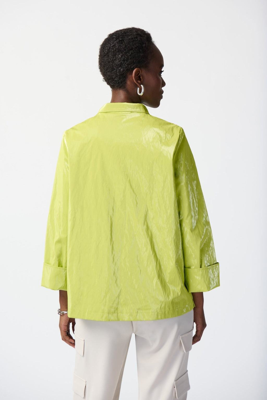 Shop Water-Resistant Novelty Boxy Jacket Style 241925 | Key Lime - Joseph Ribkoff