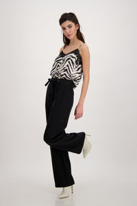 Shop Wide Leg Draw String Pant | Black - Monari