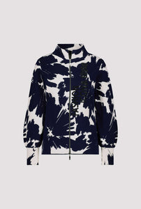 Shop Zip Up Jacquard Sweater | Night Sky - Monari